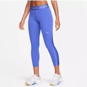 NEW Nike Pro Dry‎ Fit Women Plus Size Leggings 1X Blue Mid Rise 7/8 Length